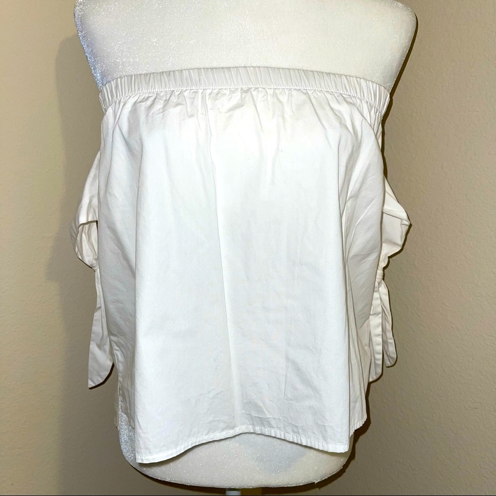 White flowy tube top size S